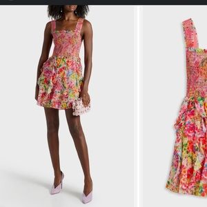 Alice + Olivia Jocelyn Floral Cotton & Silk Sundress